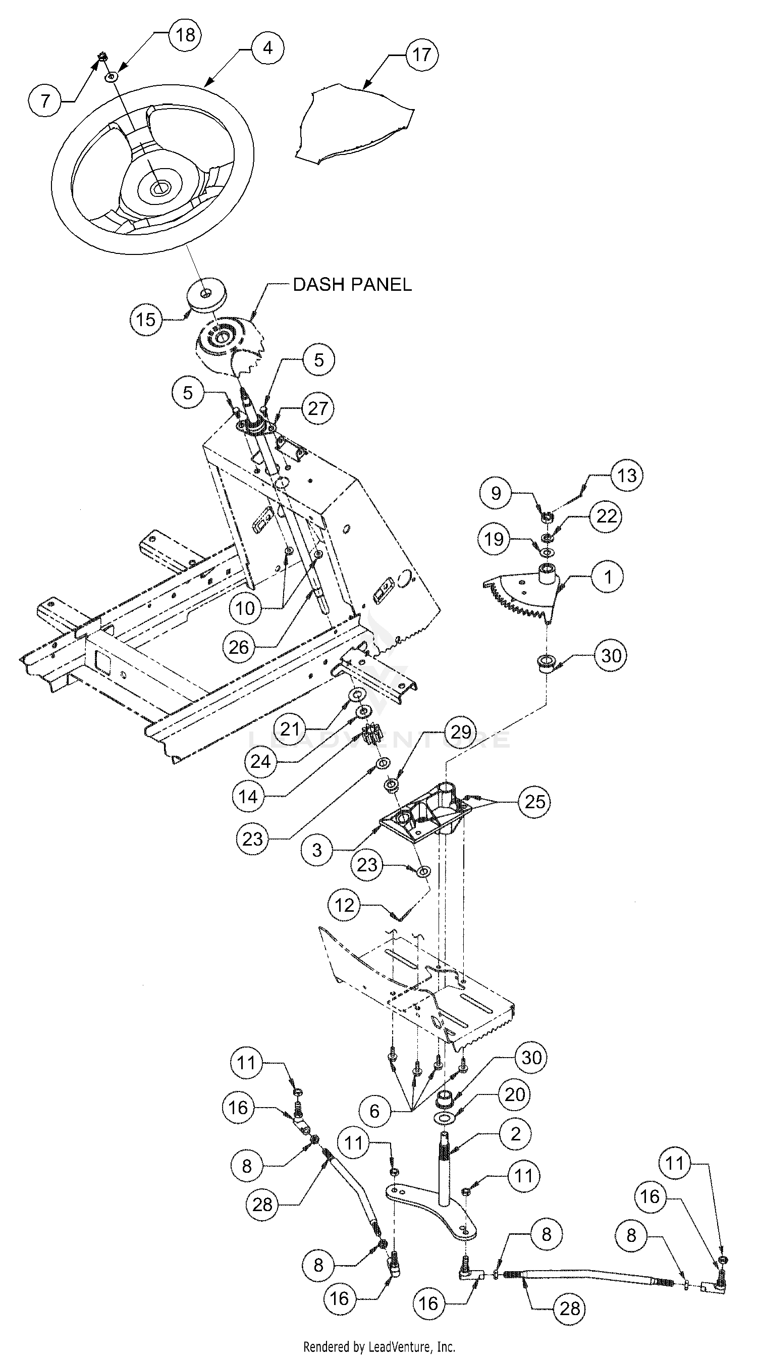 2518-44 Tractor (13B-288L100) (13A-208L100) (13A-288M100) (13A-208M100)
