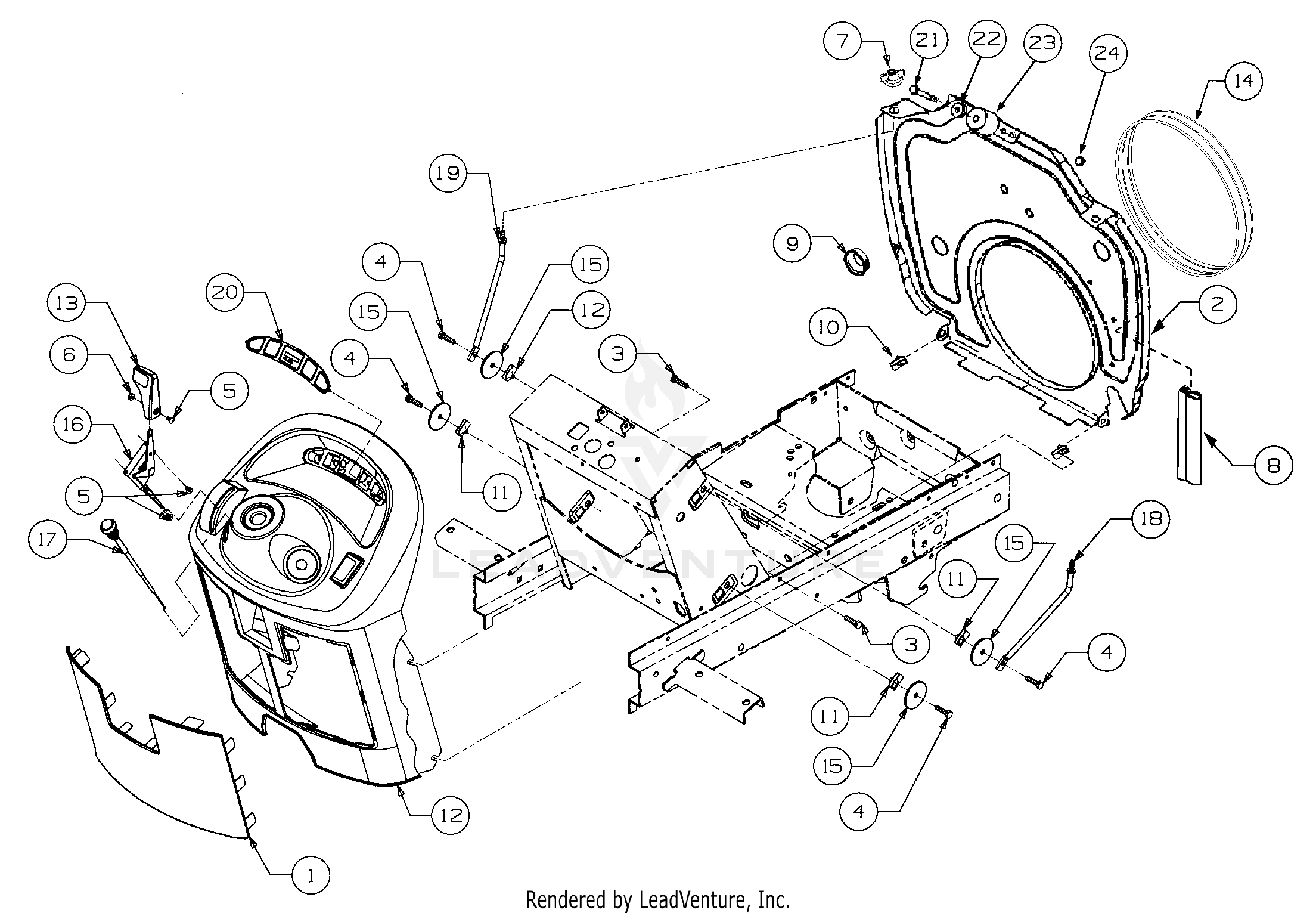2518-44 Tractor (13B-288L100) (13A-208L100) (13A-288M100) (13A-208M100)