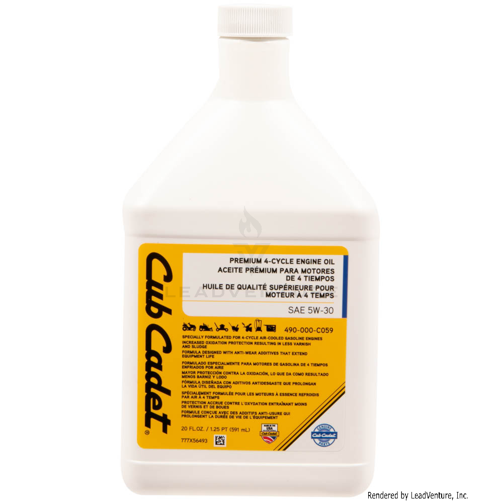 490-000-C059 - Cub Cadet 5W30 Engine Oil 20OZ