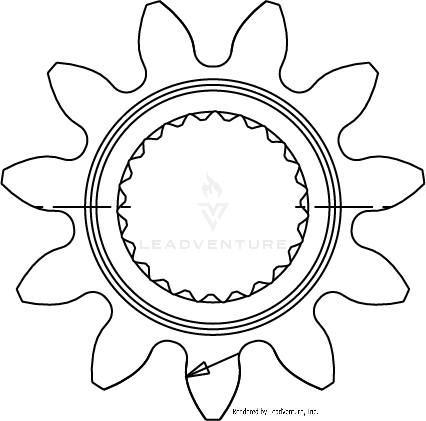 717-04943 - STEERING PINION GEAR