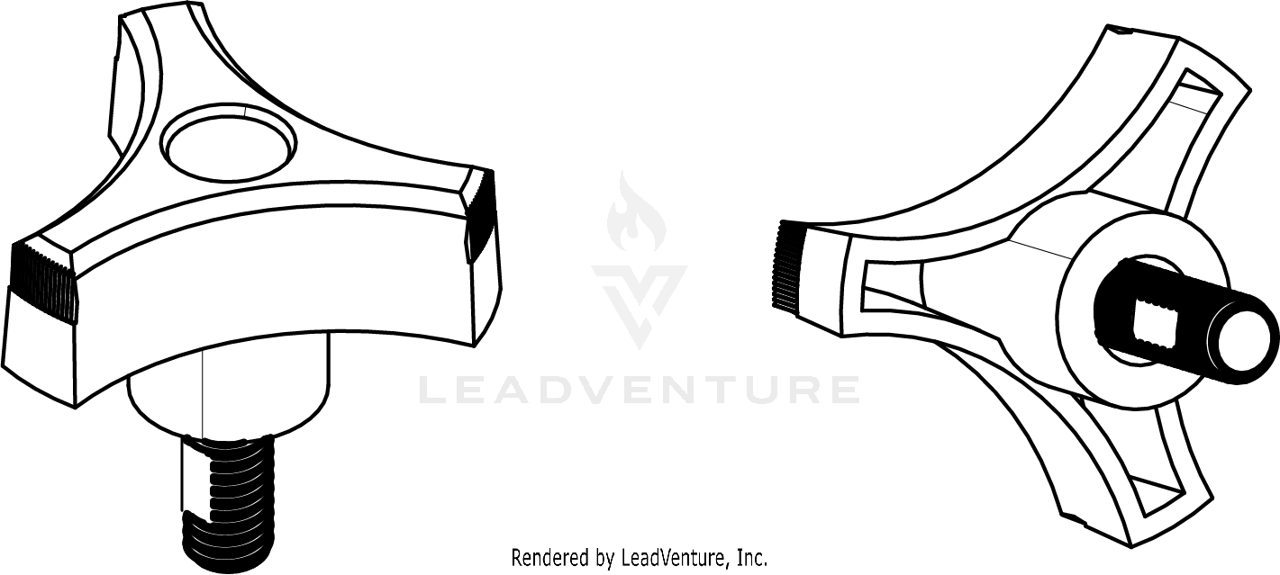 720-05381 - 3 PRONG KNOB 5/16-18