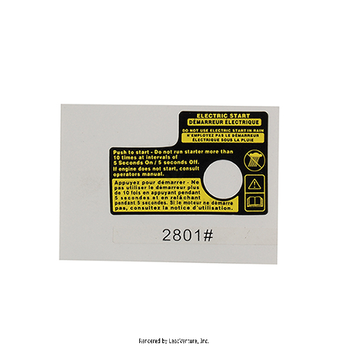 777I22992 - LABEL-ELECTRIC START