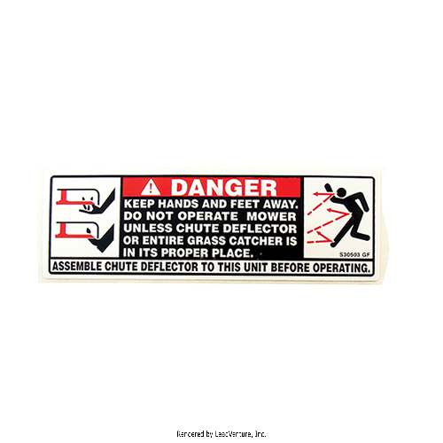 777S30503 - LABEL-DANGER CHUTE