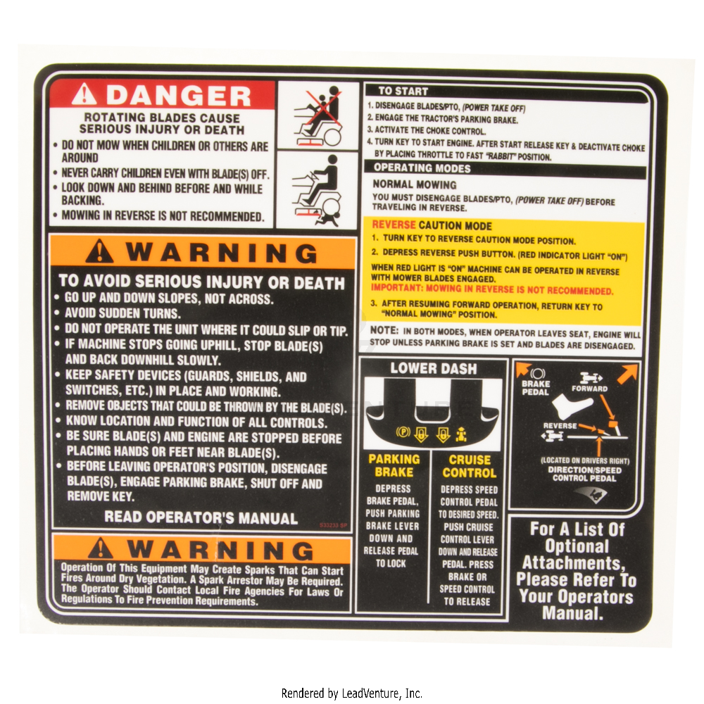 777S33233 - LABEL-FLOORBRD SAFETY HYDRO