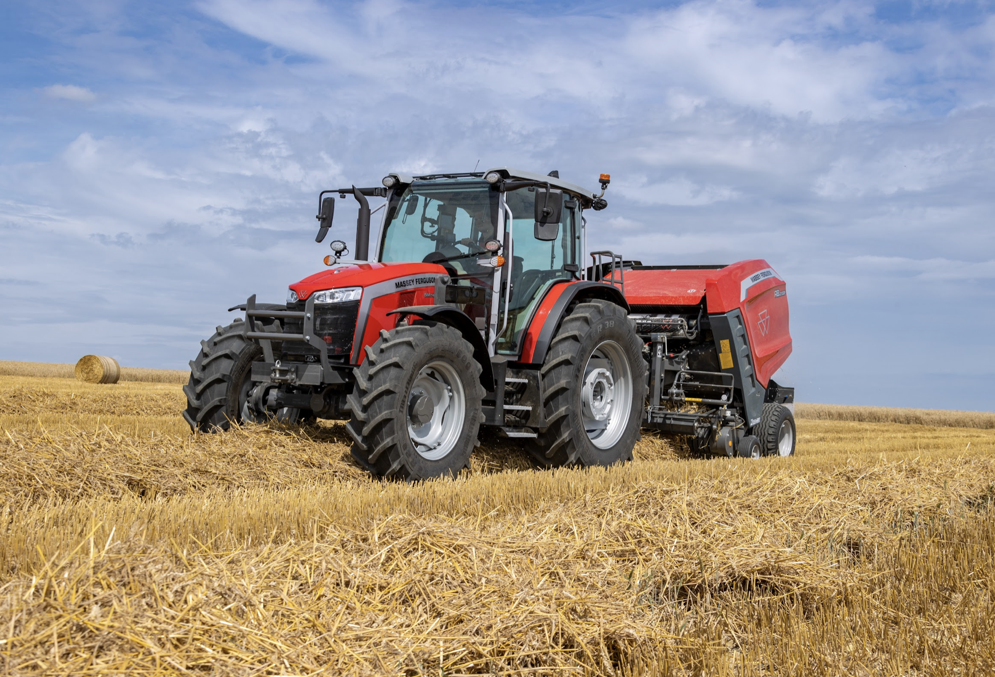 Tractor operating in a field
